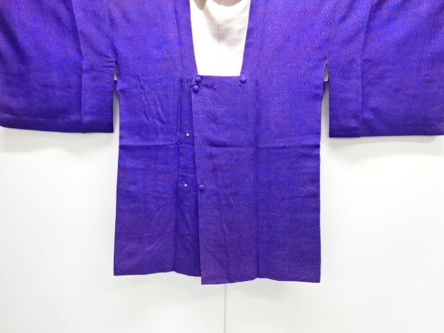 JAPANESE KIMONO / ANTIQUE MICHIYUKI COAT / SILK / SPIRAL